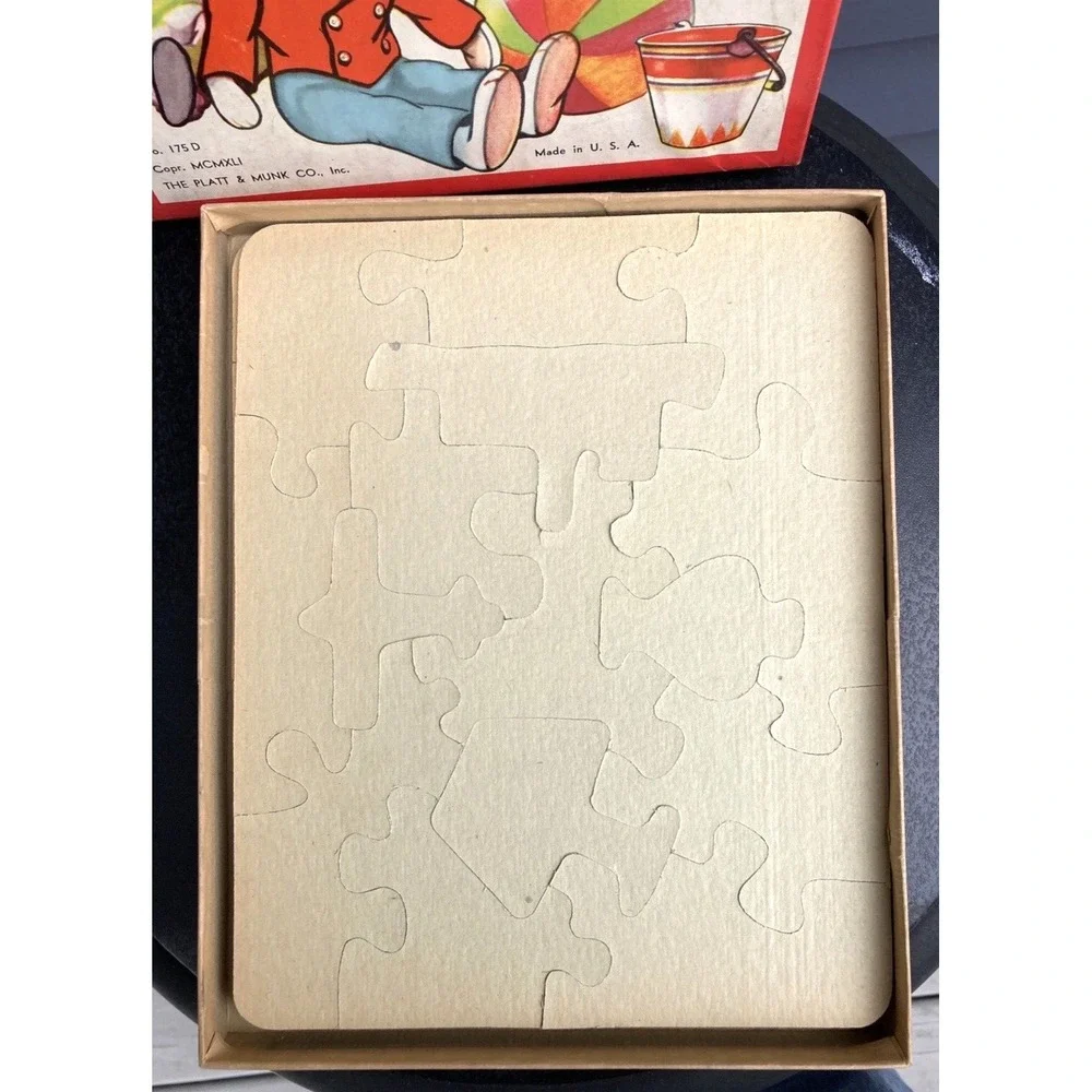 Vintage child's Things We See 3 Jig Puzzle Pictures Platt & Munk 1941 jigsaw